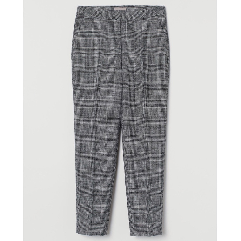 H&M Dark Grey Plaid Dress Slacks